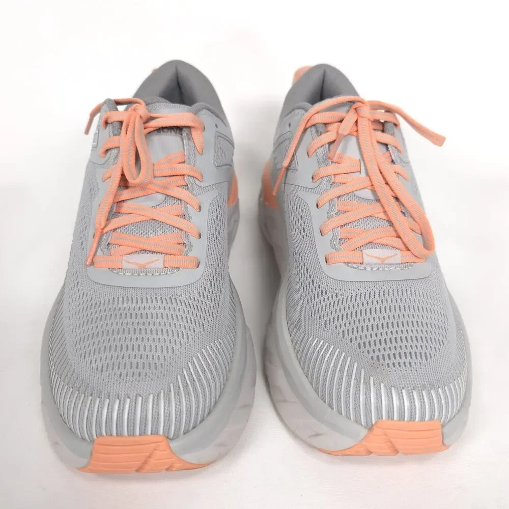 HOKA‎ Women's US 9 Gray Peach Athletic Sneakers Running Cushioned BONDI 7